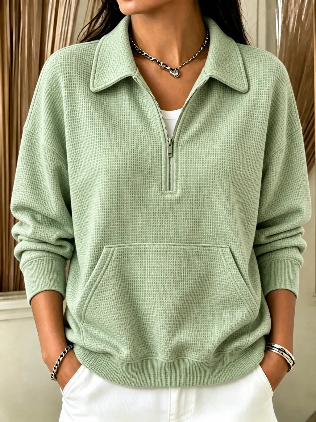 Loose-Fit Casual Pullover Top - Easy and Soft