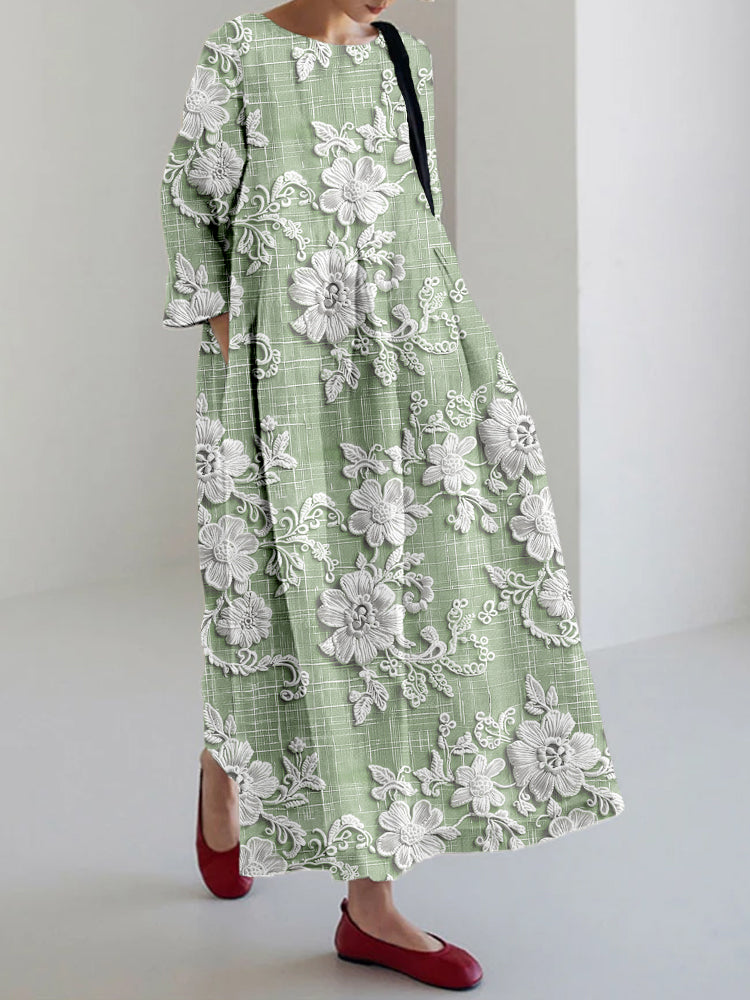 Women's Printed Maxi Dress – Elegant Flowy Occasion Dress