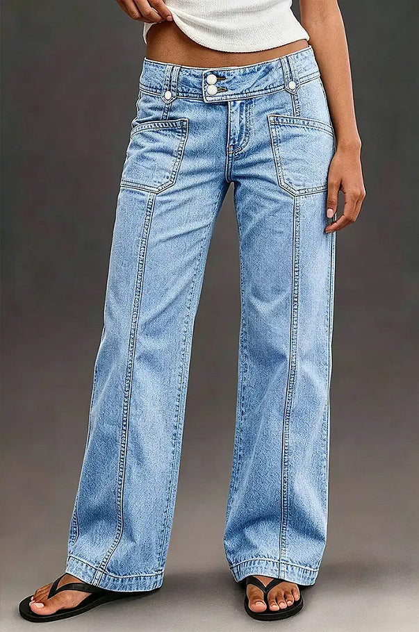 Washed Wide-Leg Jeans - Modern and Comfortable
