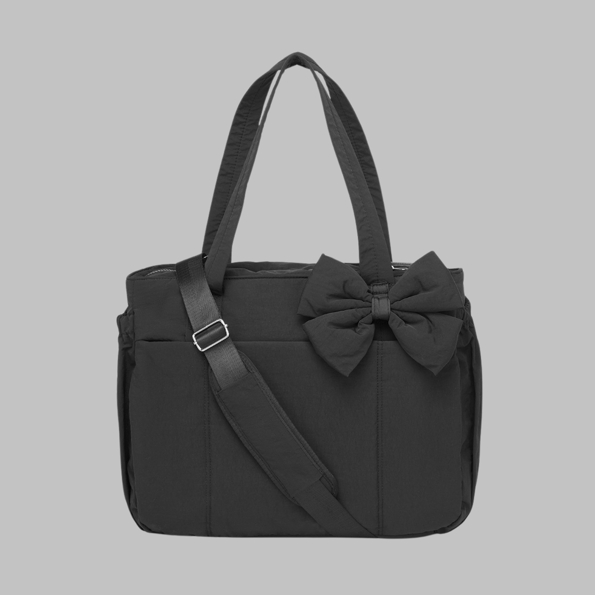 Women’s Chic Bow Puffy Handbag – Elegant Laptop-Friendly Tote Bag