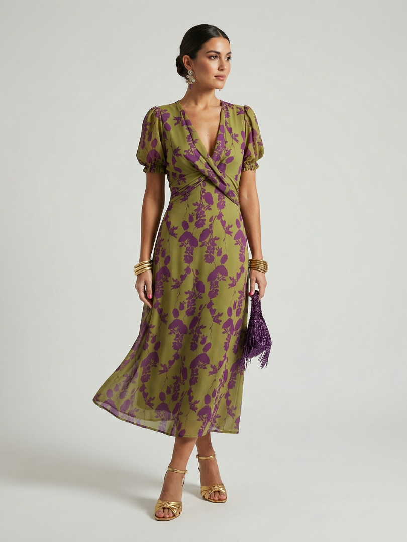 Women's Relaxed Floral Midi Dress - Easy Soft Daywear