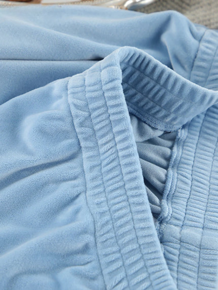 Babyblauwe pyjamaset voor dames – Zachte, comfortabele tweedelige nachtkleding