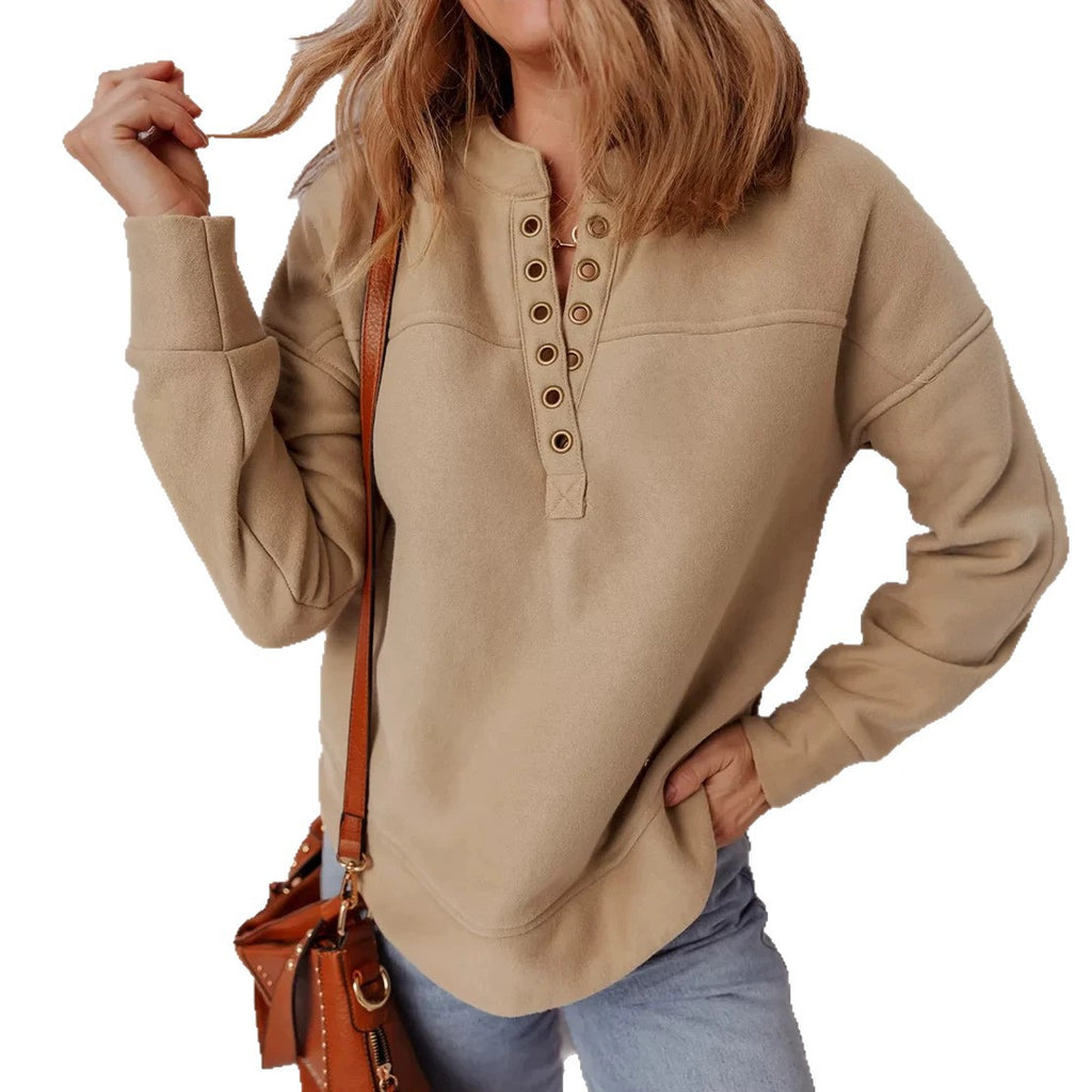 Women’s Drop-Shoulder Pullover Sweatshirt – Soft Cozy Style