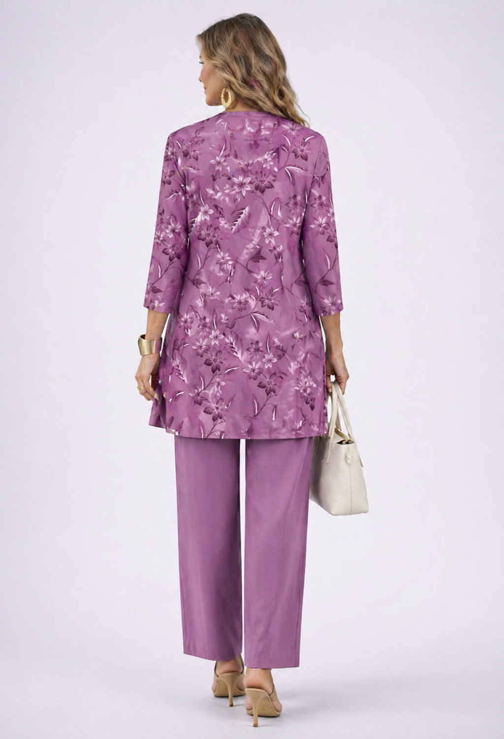 Women's 3-Piece Lounge Set - Soft Purple Relaxed Everyday Style