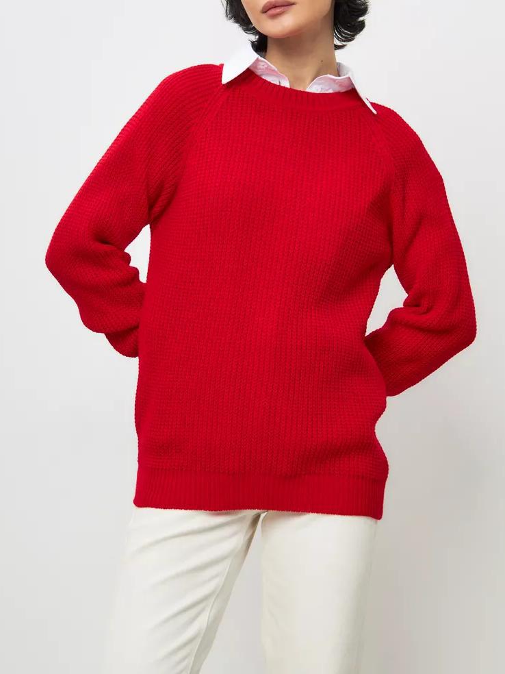 Women's Thick Knit Sweater - Soft Solid Color Cozy Everyday Knit