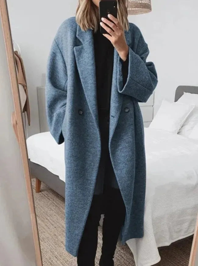 Relaxed Long Coat - Chic and Versatile