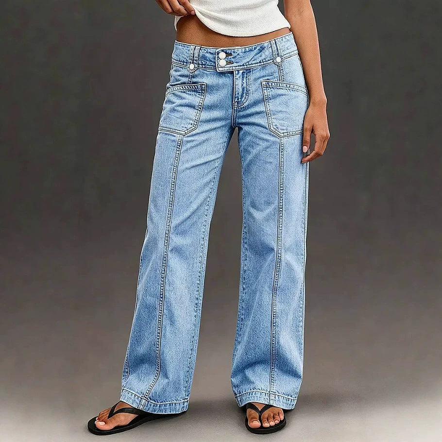Washed Wide-Leg Jeans - Modern and Comfortable