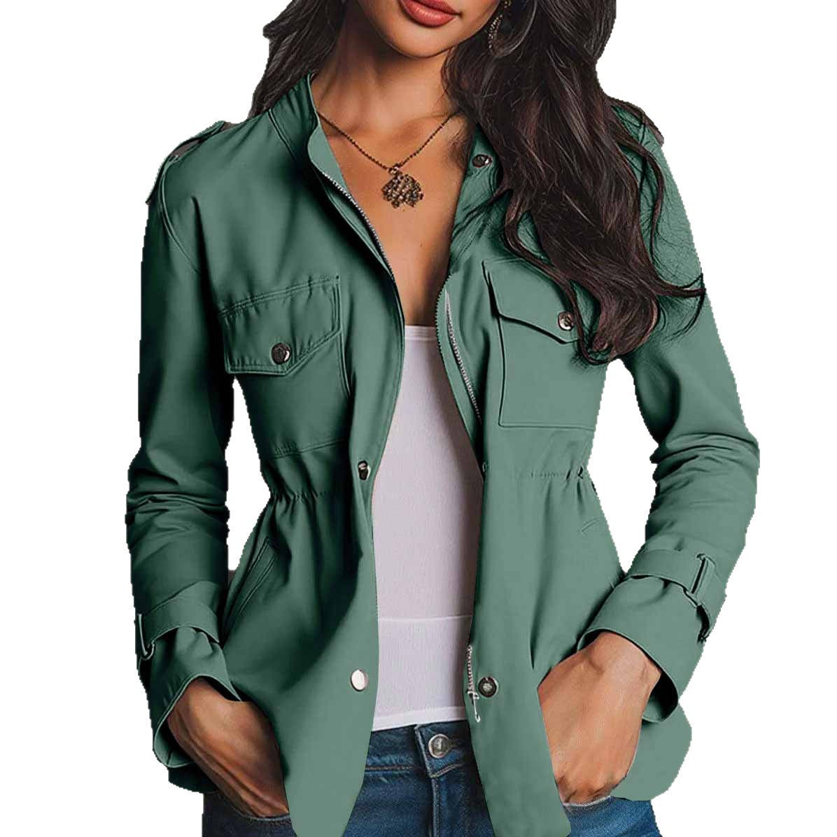 Women's Fitted Casual Jacket - Lightweight Everyday Windbreaker Layer