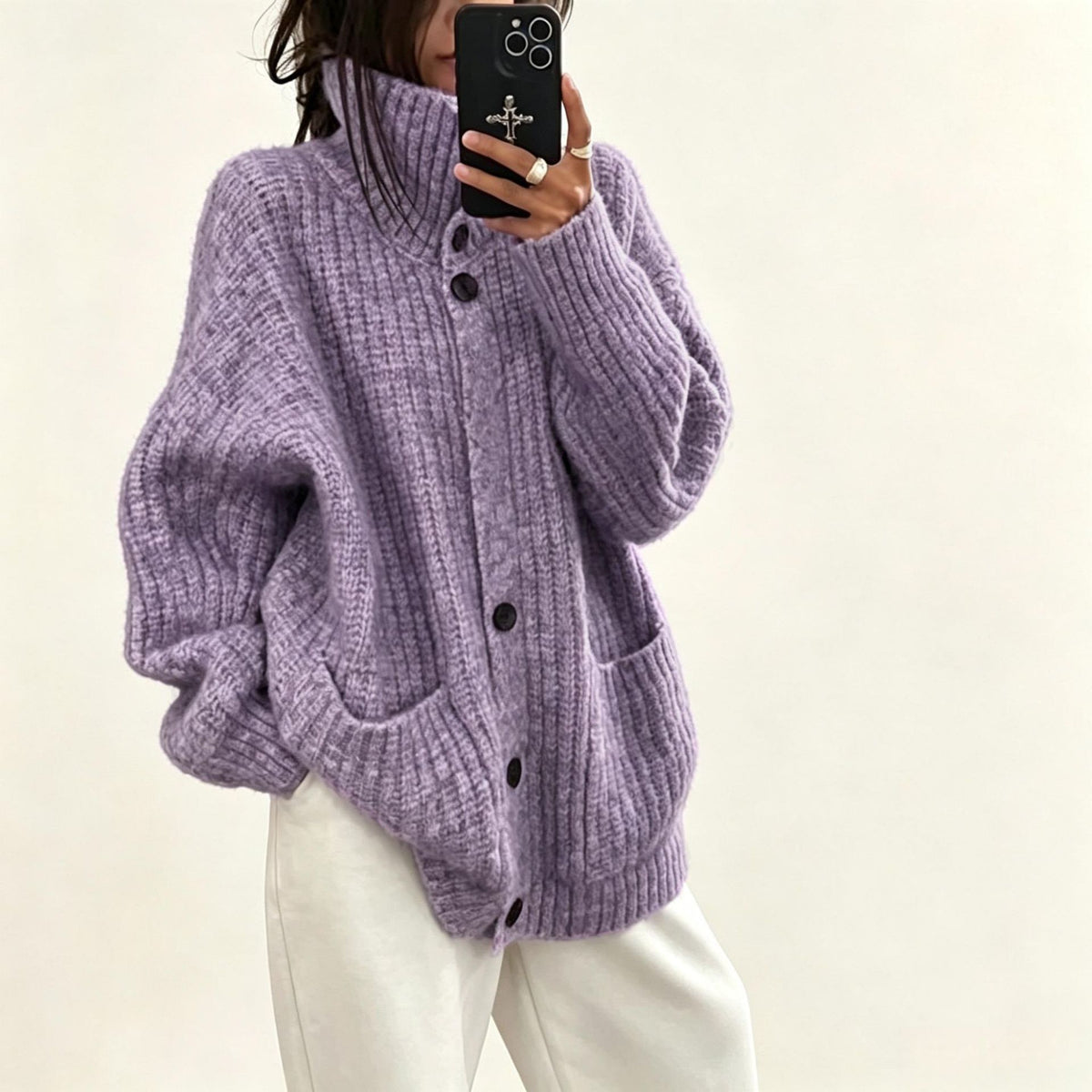 Autumn Winter Knit Cardigan Jacket - Warm and Cozy