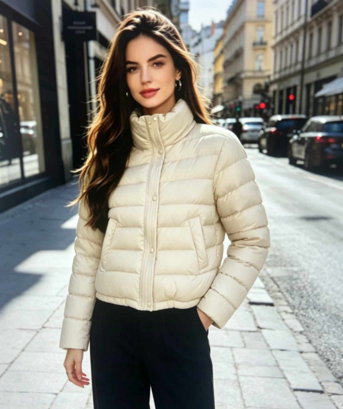 Korean-Style Padded Coat - Warm and Lightweight
