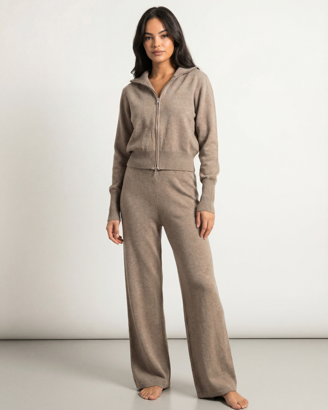 Women’s Elegant Luxury Lounge Set – Long Sleeve Top and Comfortable Pants