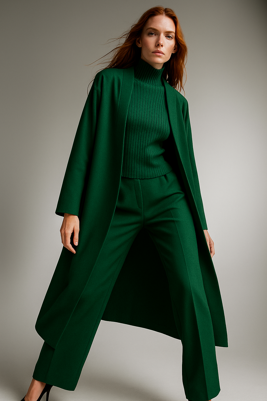 Women’s Elegant Knit 3-Piece Loungewear Set – Vest, Cardigan and Straight-Leg Pants