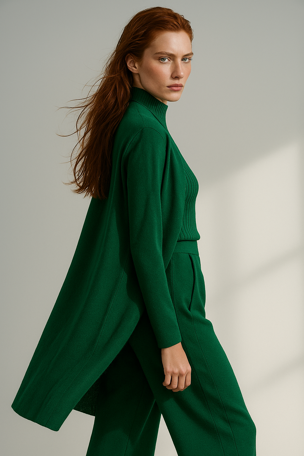 Women’s Elegant Knit 3-Piece Loungewear Set – Vest, Cardigan and Straight-Leg Pants