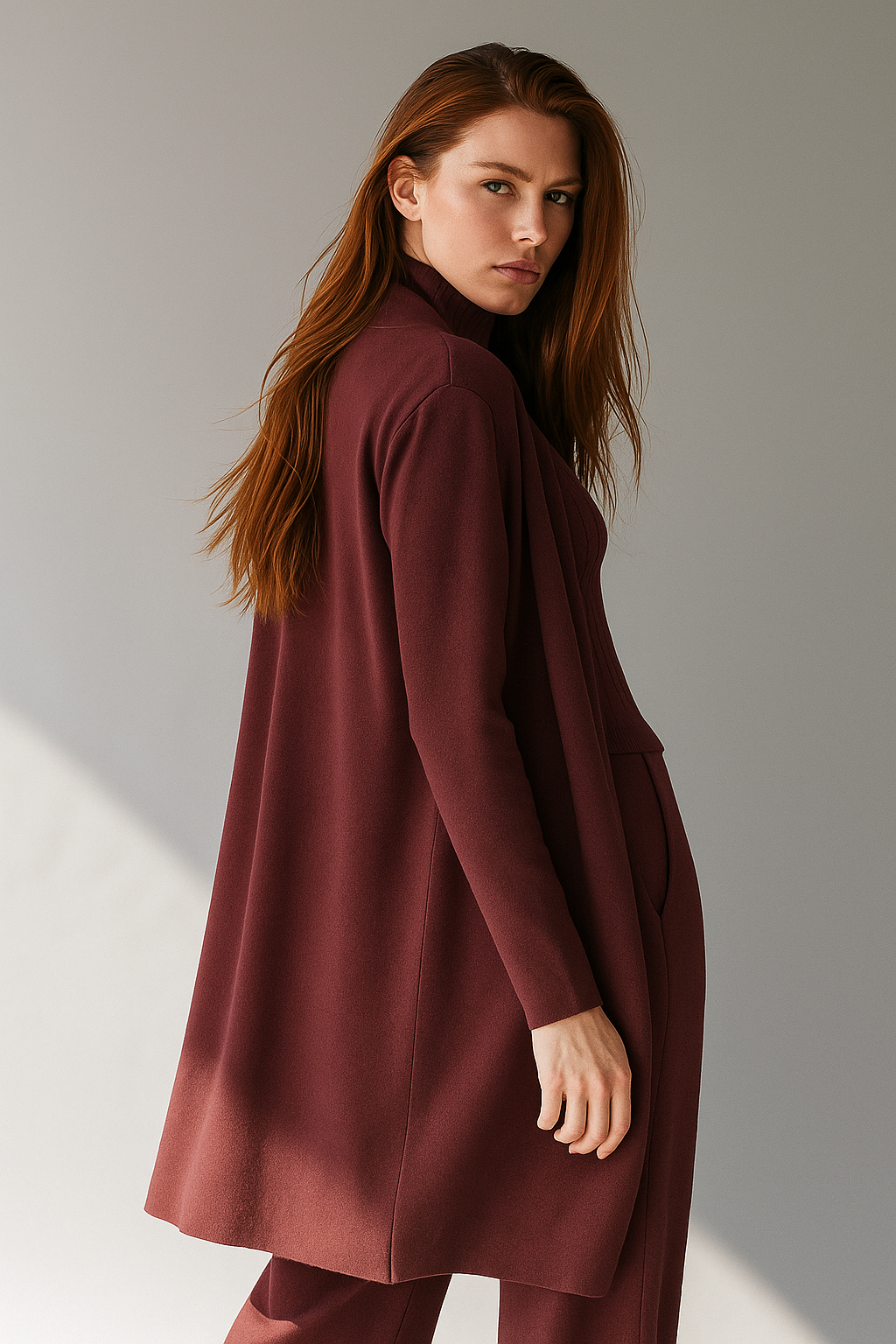 Women’s Elegant Knit 3-Piece Loungewear Set – Vest, Cardigan and Straight-Leg Pants