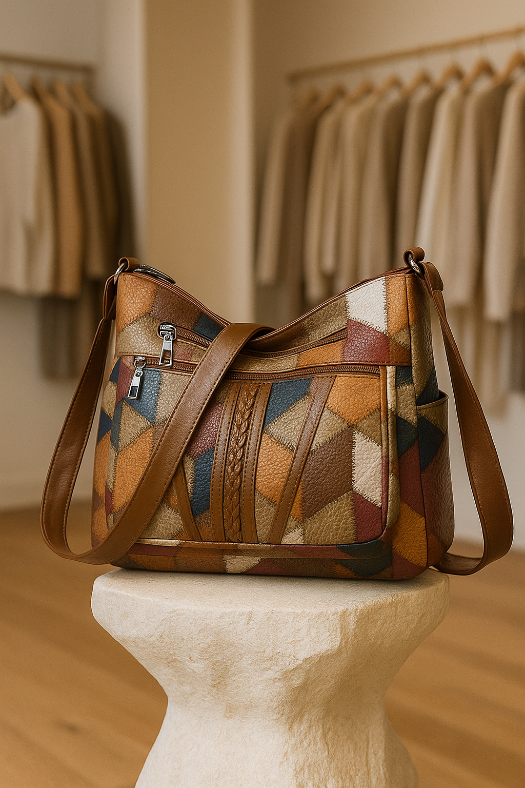 Women’s Stylish Leather Handbag – Elegant Classic Everyday Carry Style