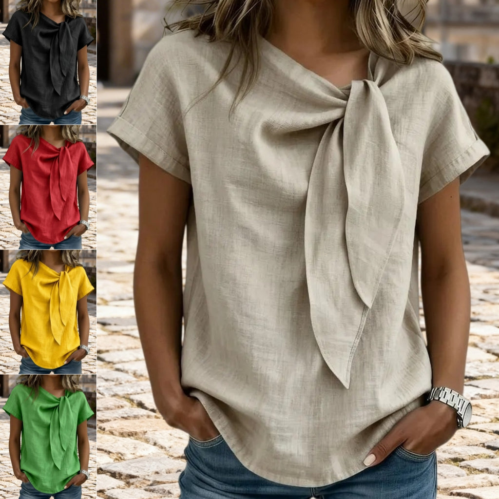 Women's Short Sleeve Cotton-Blend T-Shirt – Lightweight Everyday Casual Style