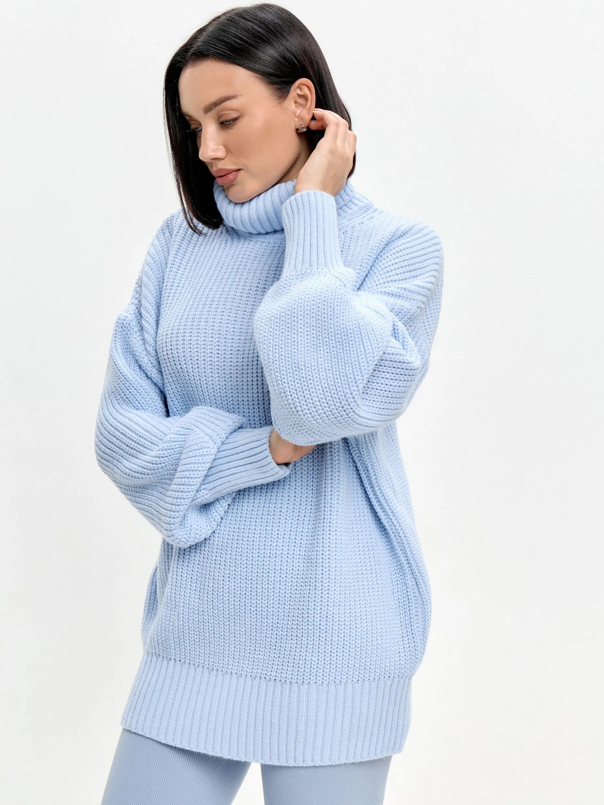 Turtleneck Knit Top - Warm and Fashionable