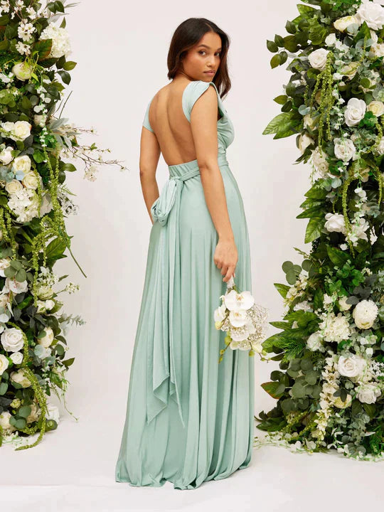 Women's Convertible Maxi Dress – Elegant Multiway Occasion Dress