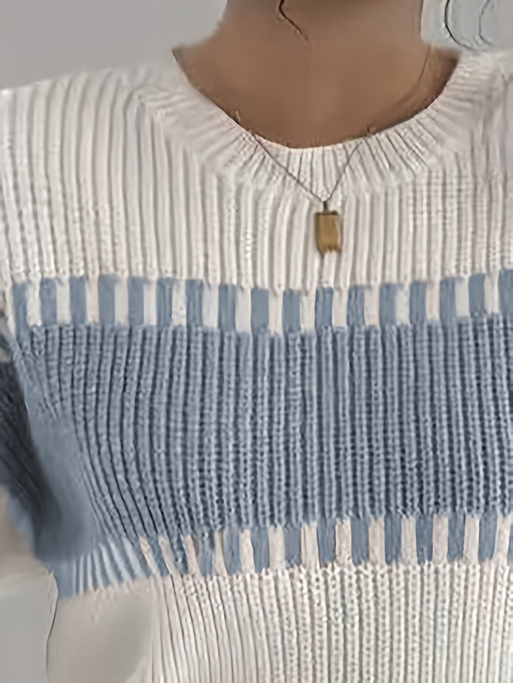 Women’s Colorblock Striped Sweater – Soft Casual Knit