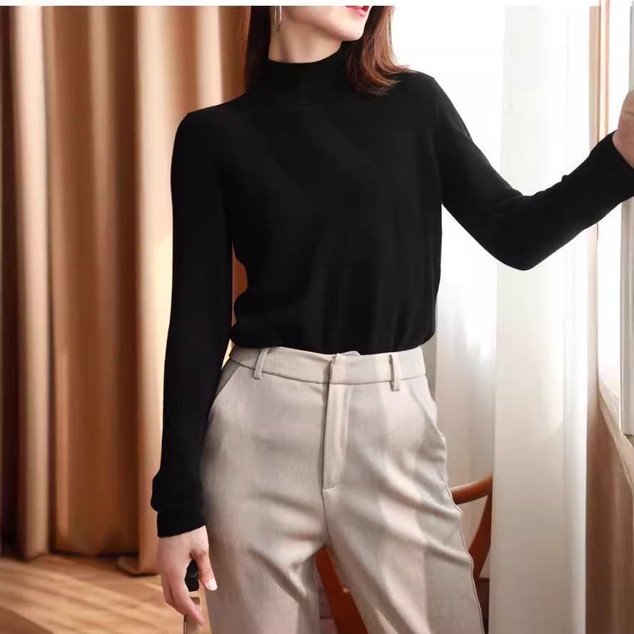 Mock-Neck Base Sweater - Soft and Essential