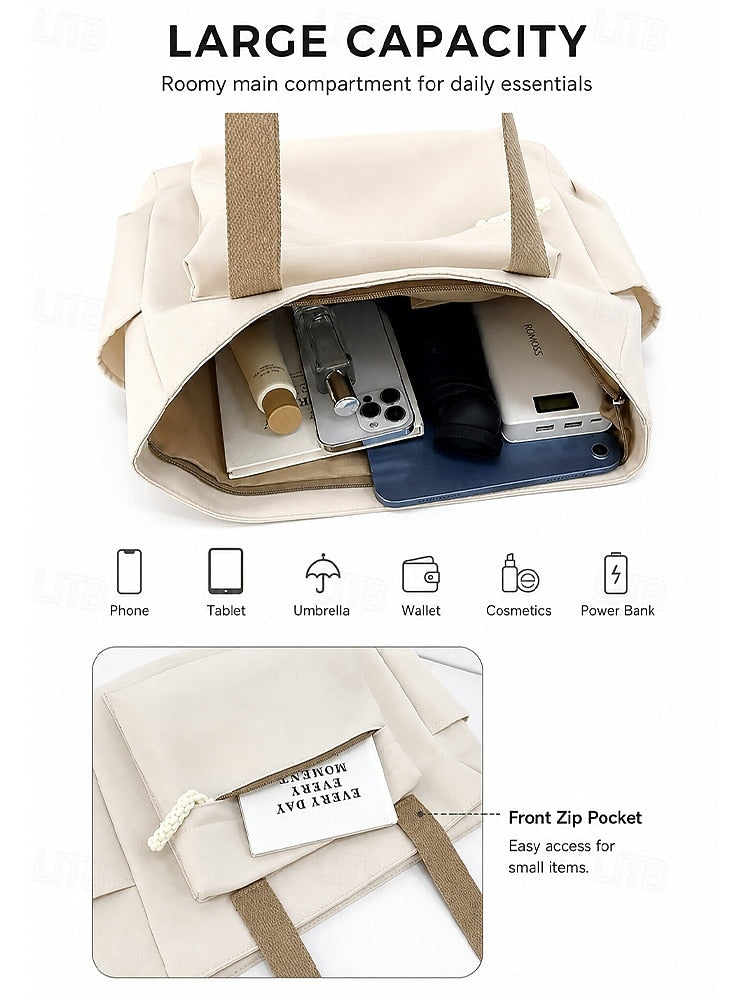 Multi-Pocket Shoulder Bag - Lightweight and Roomy