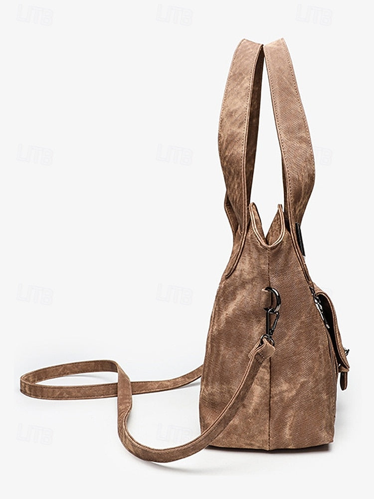 Vintage PU Hobo Shoulder Bag - Roomy and Lightweight