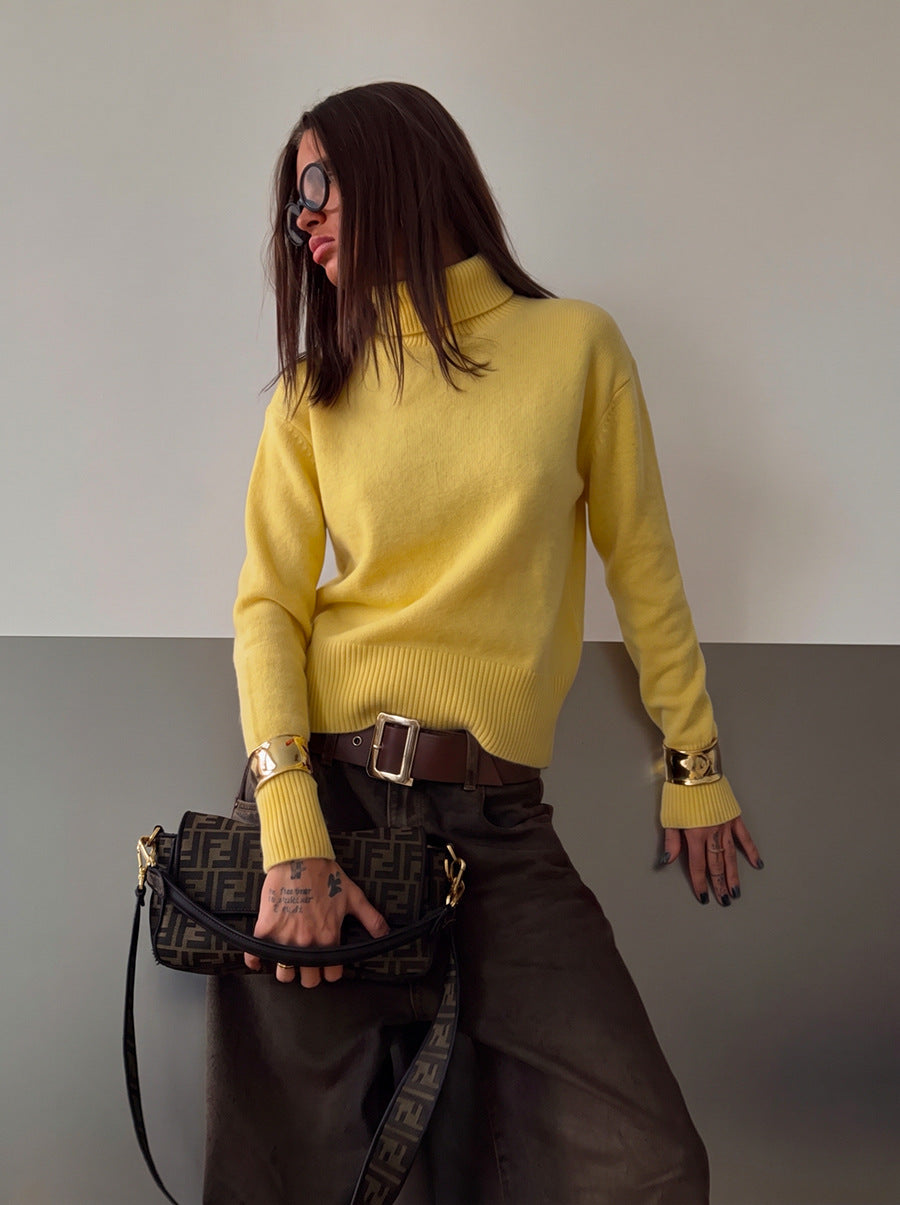 Women’s Solid Color Loose-Fit Knit Sweater – Cozy Casual Everyday Style