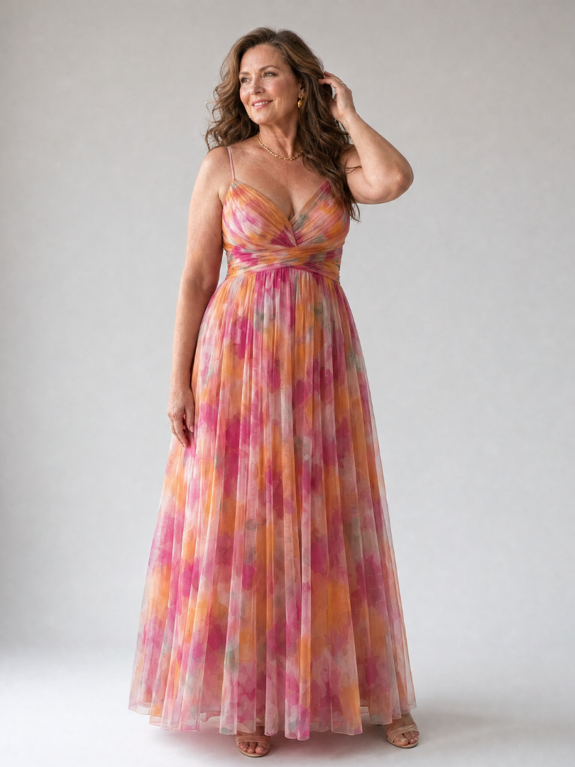 Women's Soft Wrap Maxi Dress - Flowing Occasion Style