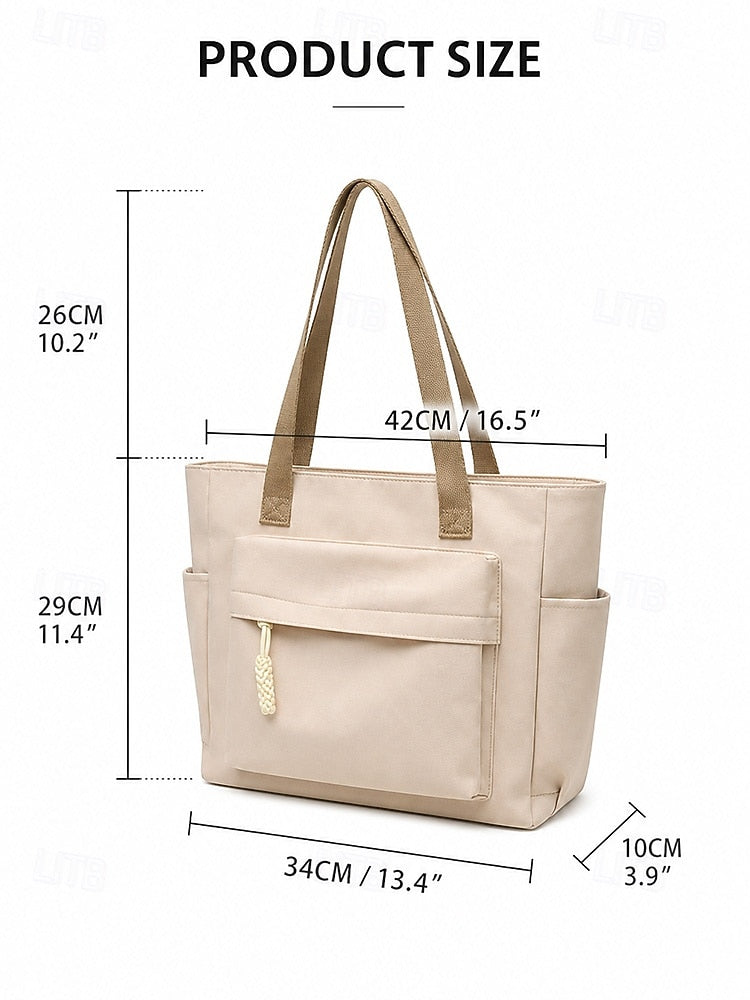 Multi-Pocket Shoulder Bag - Lightweight and Roomy