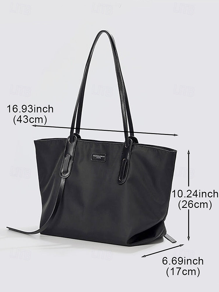 Oxford Patchwork Shoulder Bag - Roomy and Casual