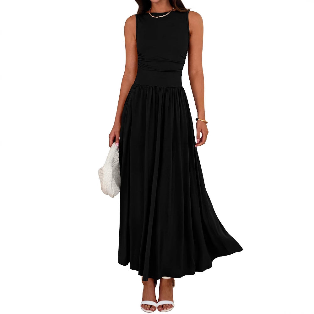 Women's Pocket Maxi Dress - Relaxed Long Skirt Day Style