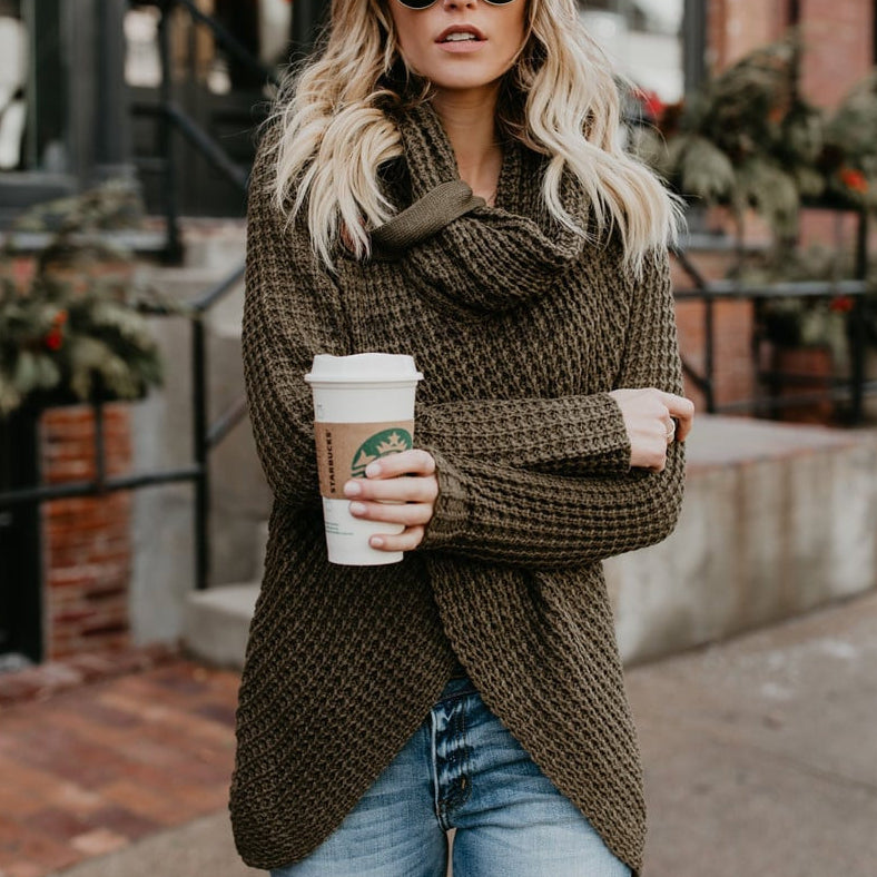Women's Thick Turtleneck Sweater - Cozy Cold-Weather Essential
