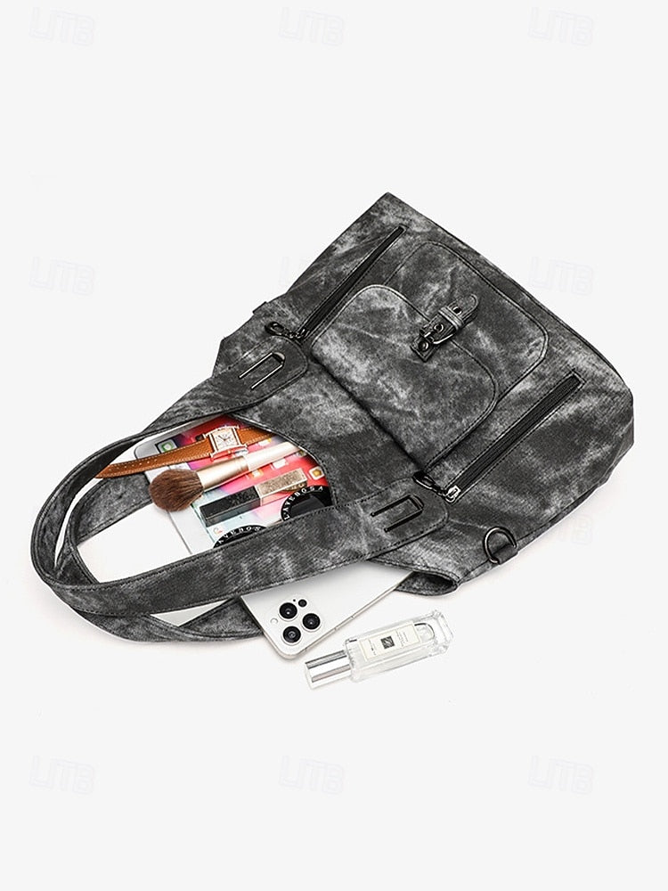 Vintage PU Hobo Shoulder Bag - Roomy and Lightweight