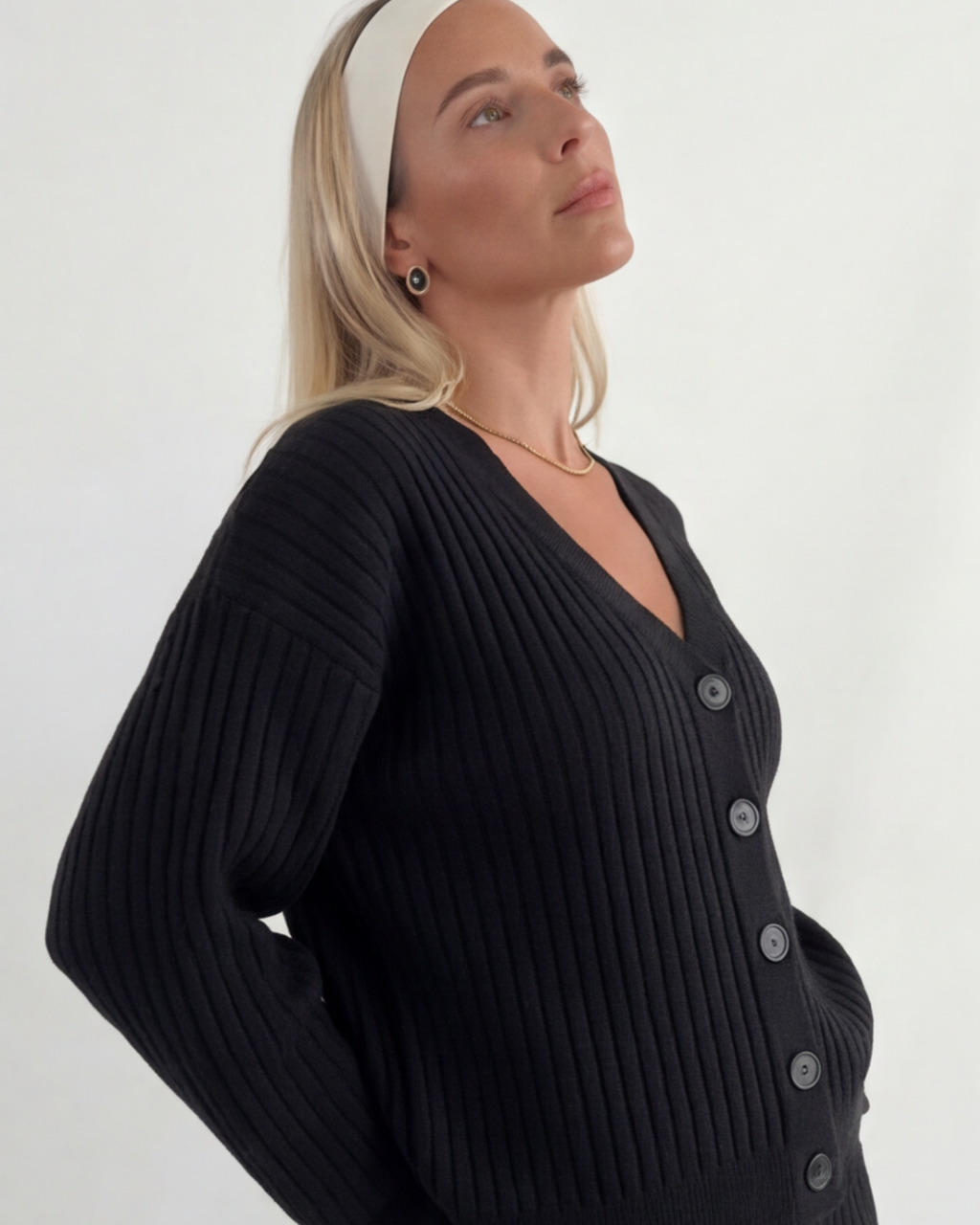 Women’s Elegant Knitted Loungewear Set – Wide Sleeves Relaxed Fit