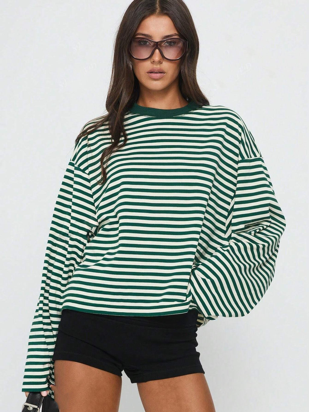 Women’s Retro Color-Block Striped Top – Casual Relaxed Everyday Style
