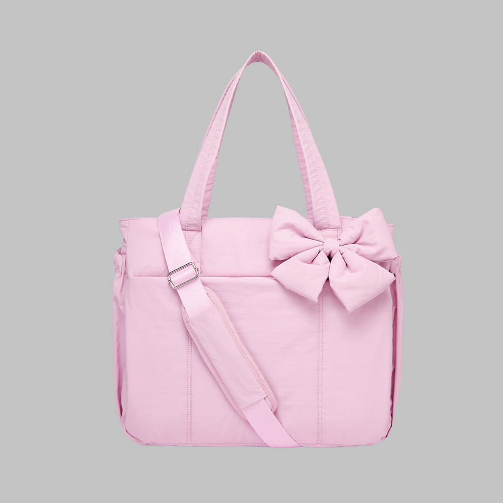 Women’s Chic Bow Puffy Handbag – Elegant Laptop-Friendly Tote Bag