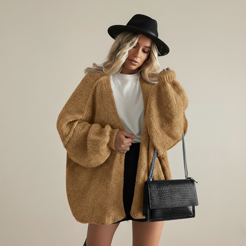 Oversized Knit Cardigan - Soft and Relaxed