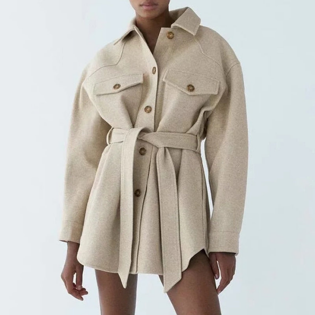 Women's Long Winter Coat - Elegant Warm Everyday Outerwear