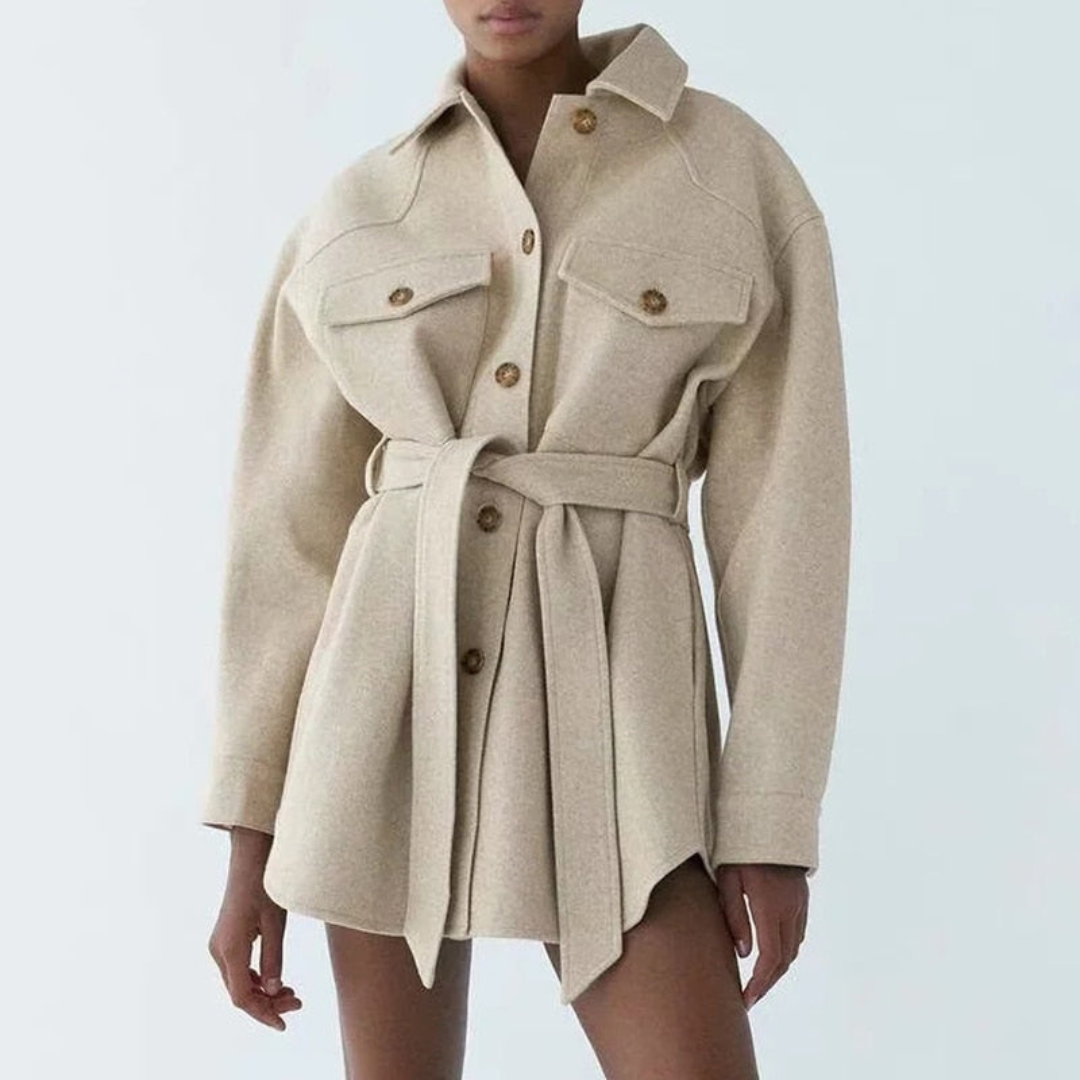 Women's Long Winter Coat - Elegant Warm Everyday Outerwear