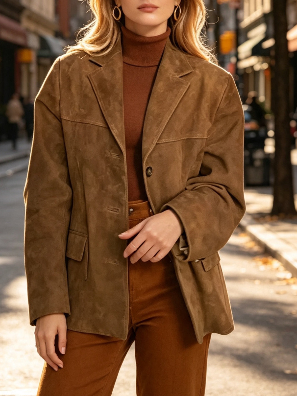 Retro Pocket Coat - Loose and Elegant