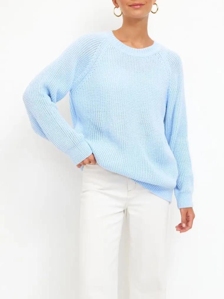 Women's Thick Knit Sweater - Soft Solid Color Cozy Everyday Knit