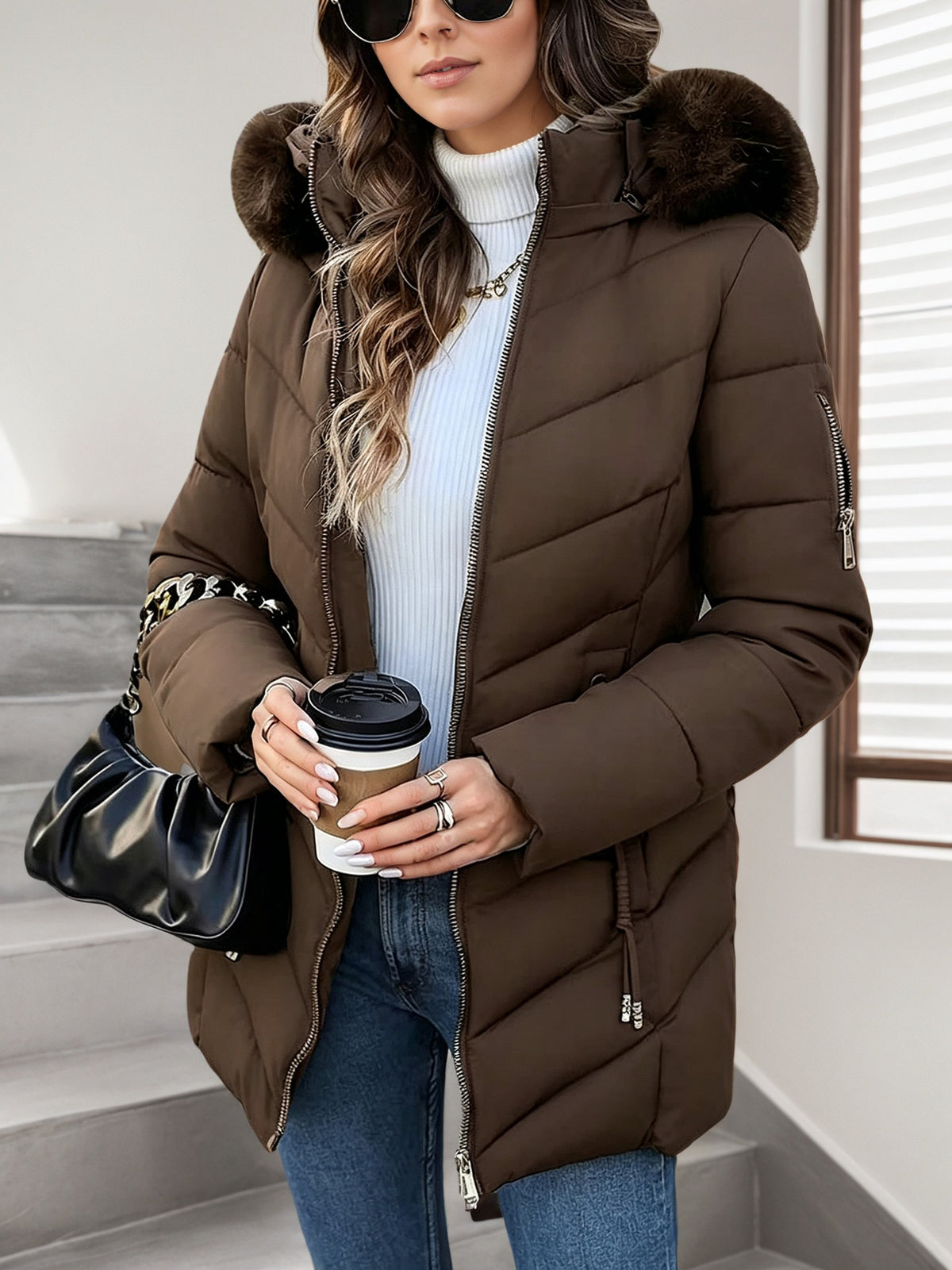 Slim-Fit Hooded Down Jacket - Warm and Versatile