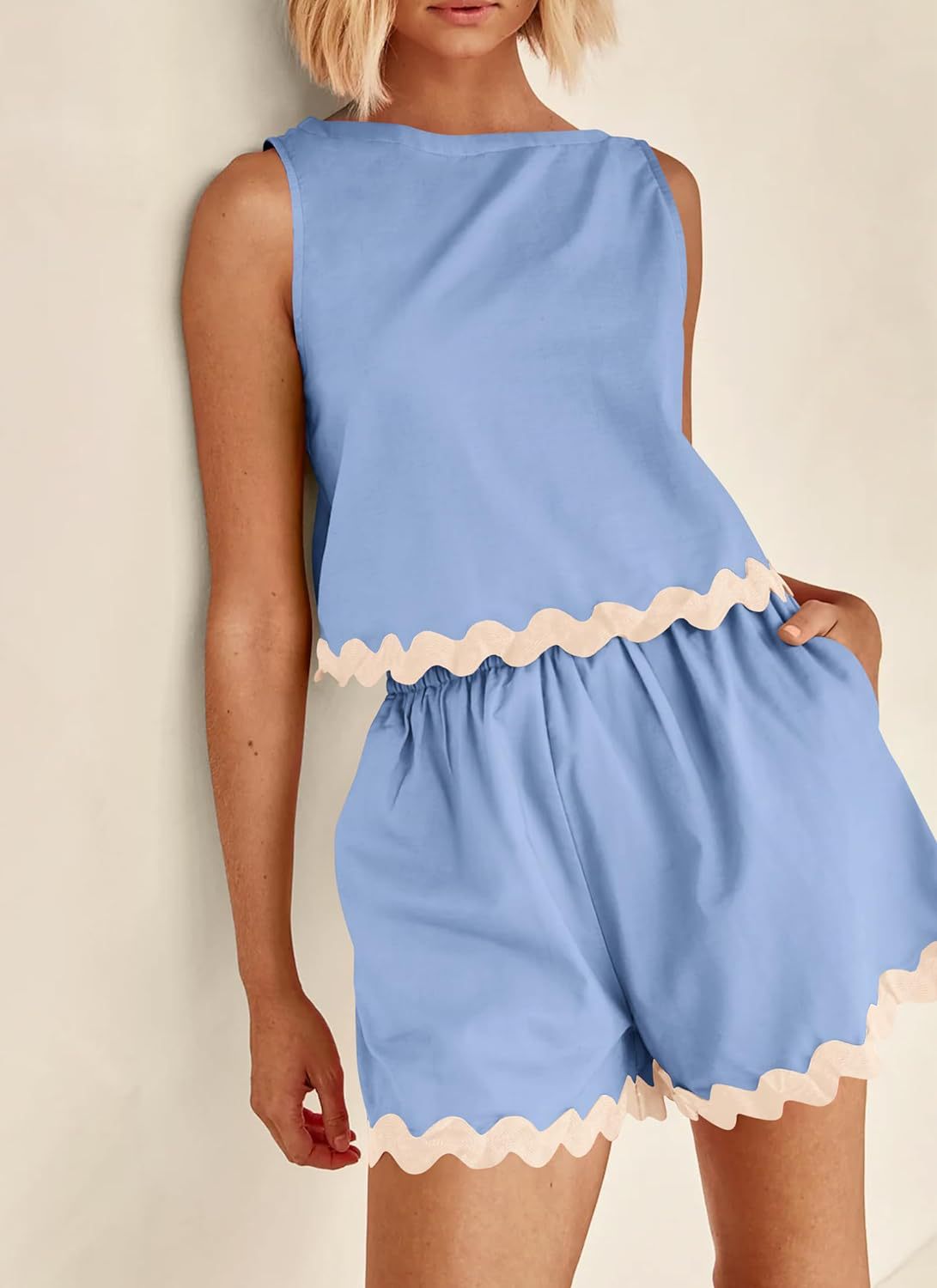 Women's Sleeveless Shorts Set – Clean Minimal Summer Co-Ord Style