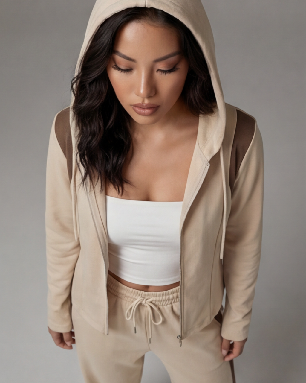 Women’s Casual Hooded Cardigan Set – Top and Pants Fashionable Loungewear