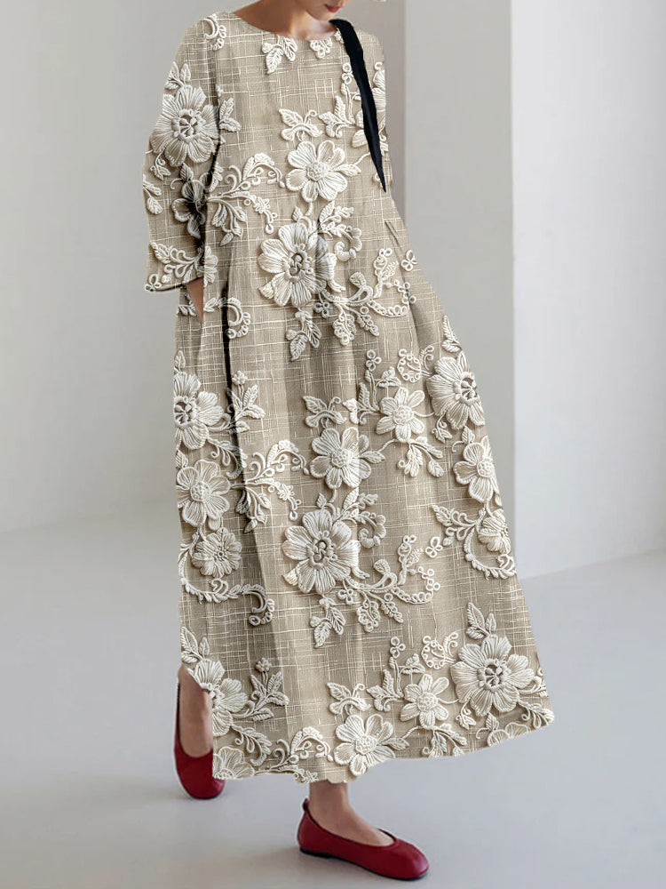 Women's Printed Maxi Dress – Elegant Flowy Occasion Dress