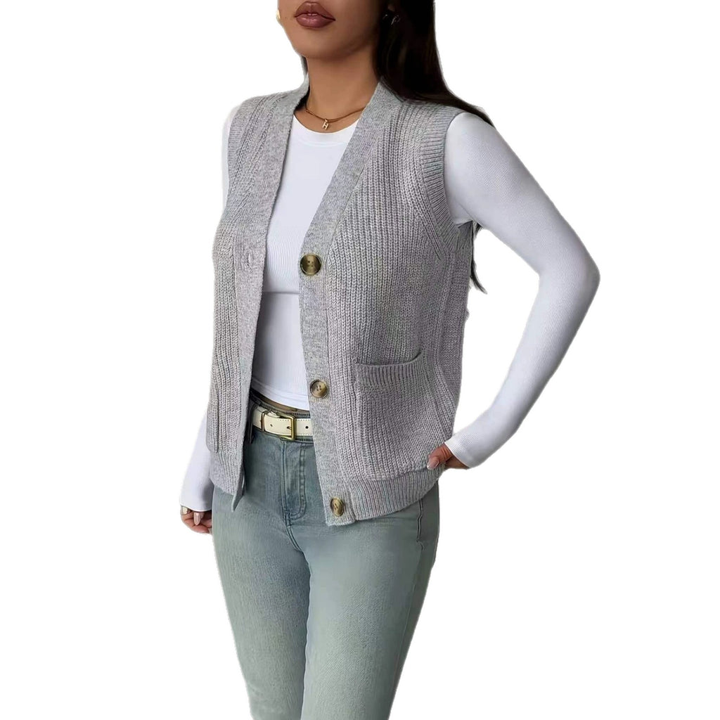 Button Sweater Vest - Soft and Easy to Layer