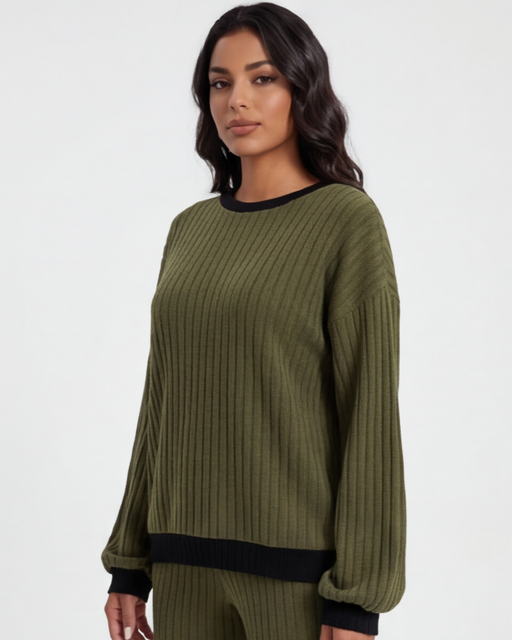 Women’s Casual High-Waist Slit Set – Loose Elegant Loungewear