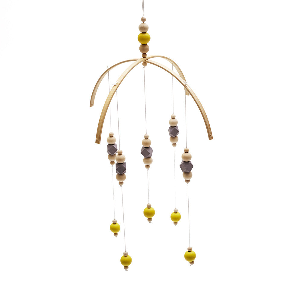 Nordic-style Wooden Bead Bed Bell – Children's Room Decoration
