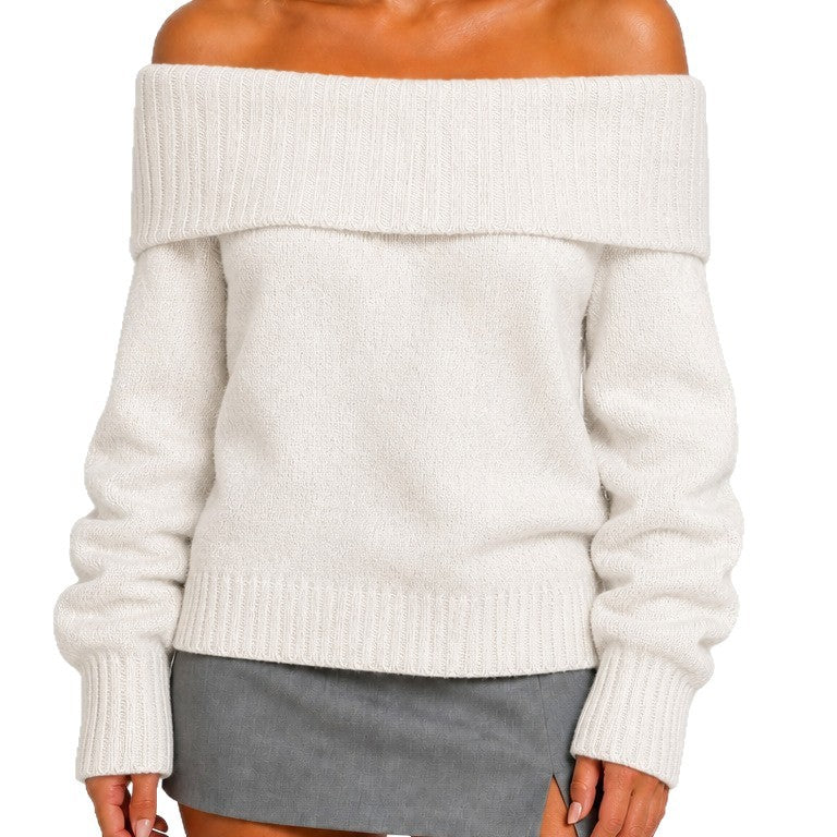 Women’s Long Sleeve Solid Knit Sweater – Soft Everyday Pullover