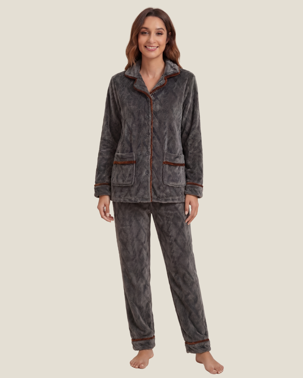 Women’s Cozy Flannel Pajamas – Stylish Thick Loungewear Set